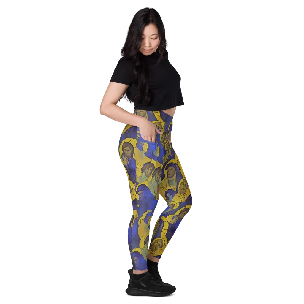Divine Reverie on Leggings with Pockets — Right