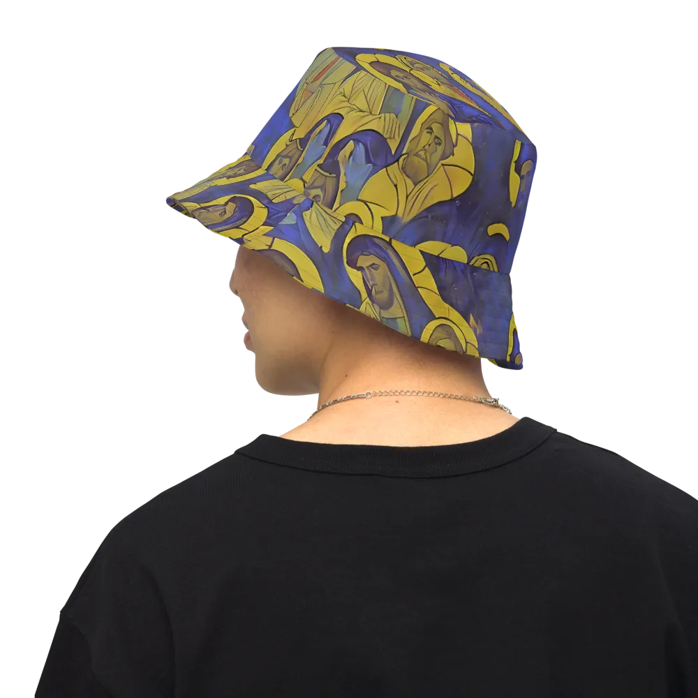 Divine Reverie on Reversible Bucket Hat — Back Inside