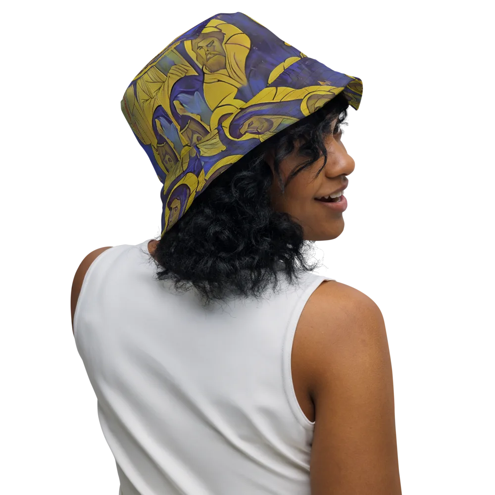 Divine Reverie on Reversible Bucket Hat — Right Outside