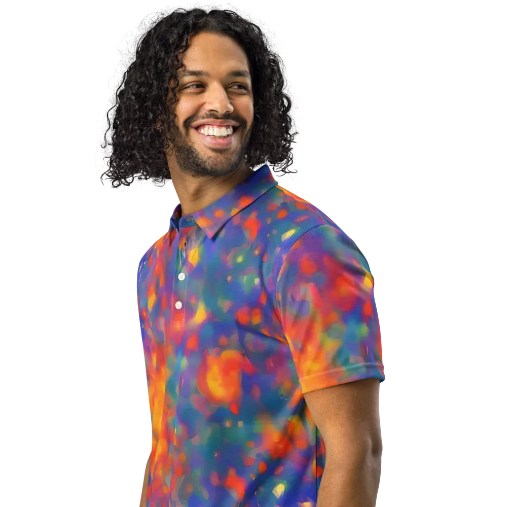 Nolde Nebula on Men's Slim Fit Polo Shirt — Left Front