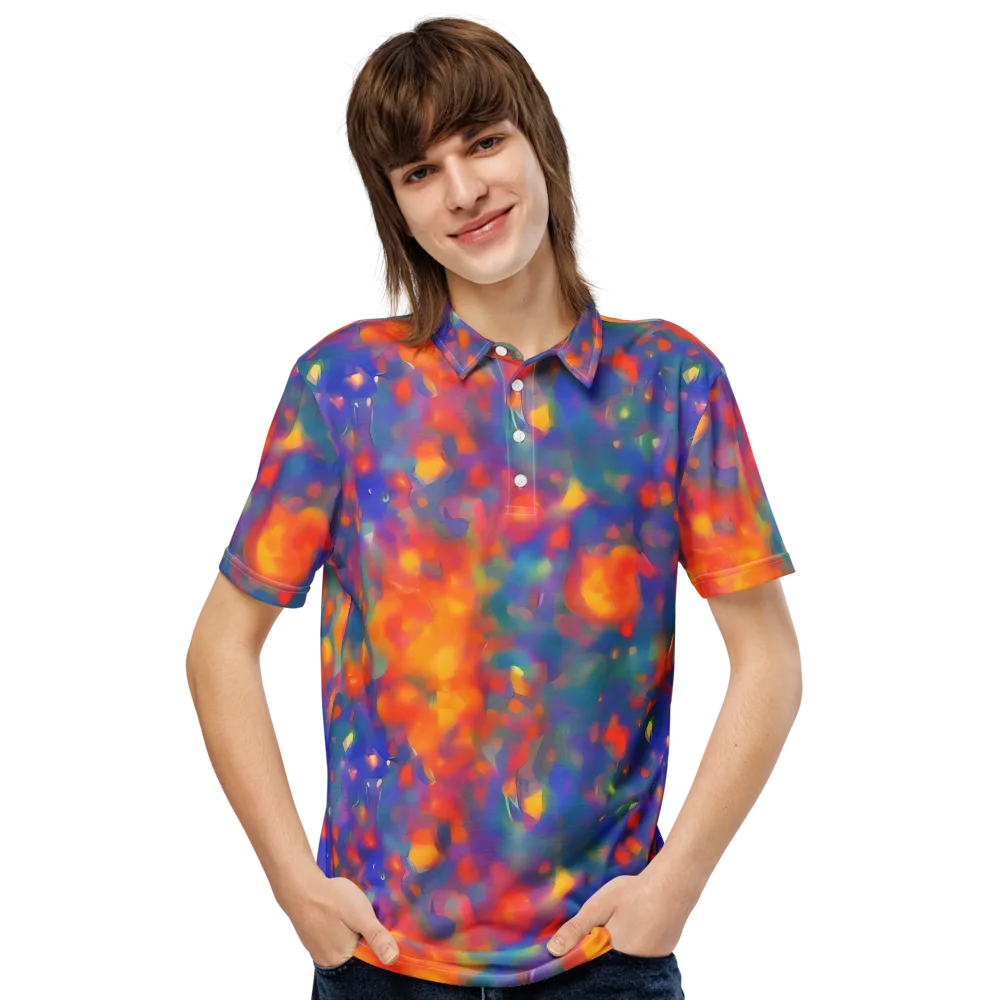 Nolde Nebula on Men's Slim Fit Polo Shirt — Front