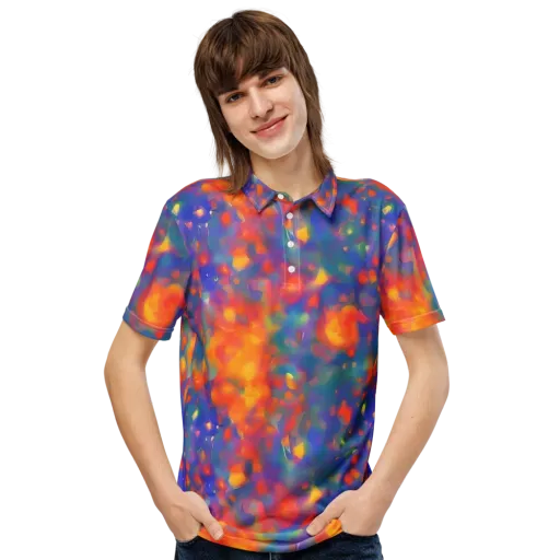 Nolde Nebula on a Men's Slim Fit Polo Shirt