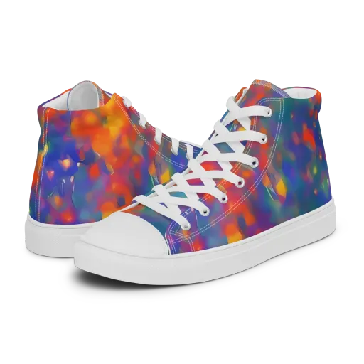 Nolde Nebula on a Men's High Top Canvas Shoes