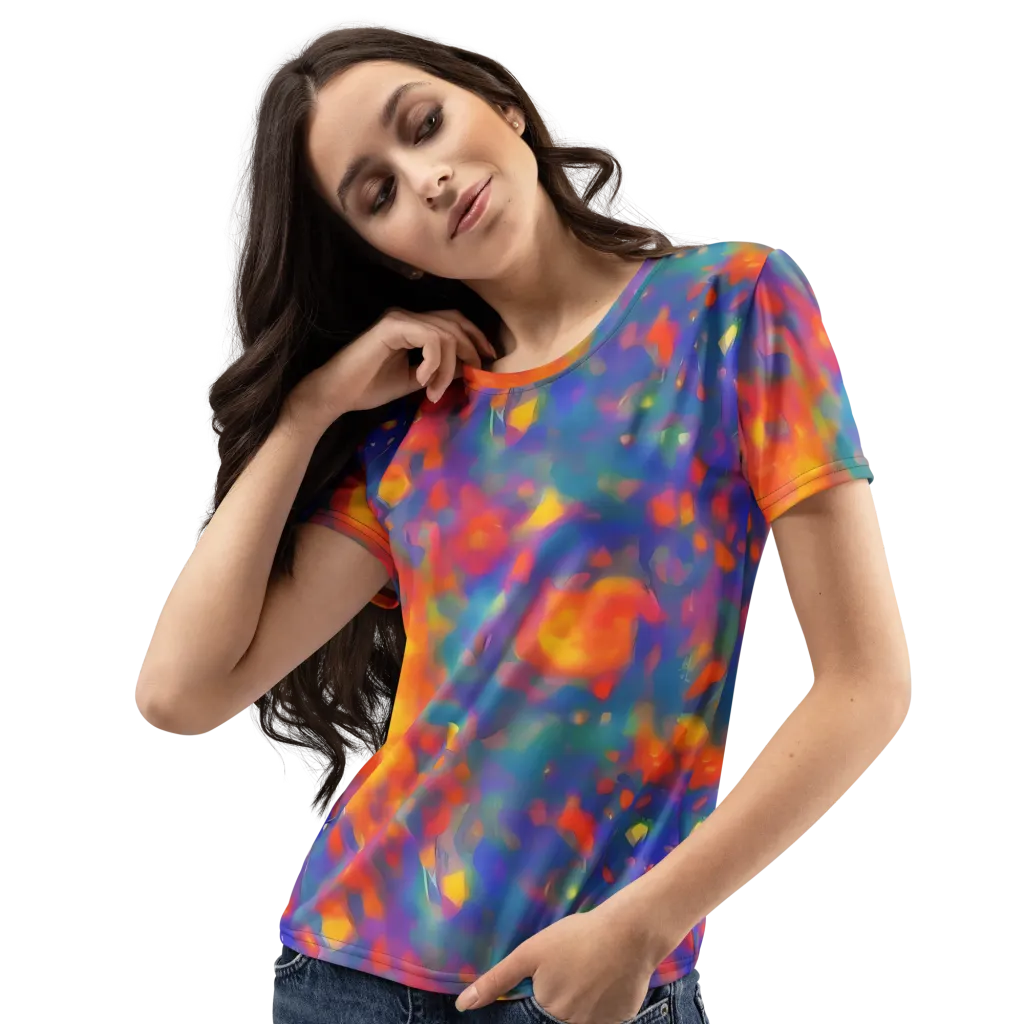 Nolde Nebula on Women's Crew Neck T-Shirt — Left Front