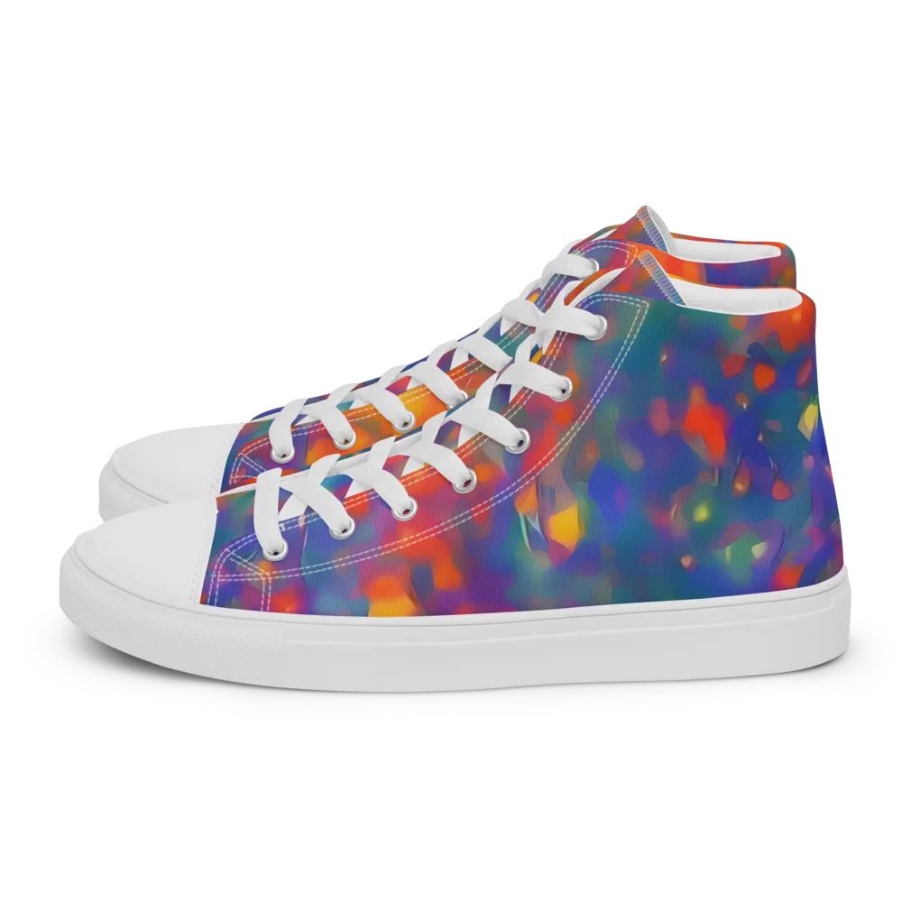 Nolde Nebula on Women's High Top Canvas Shoes — Left
