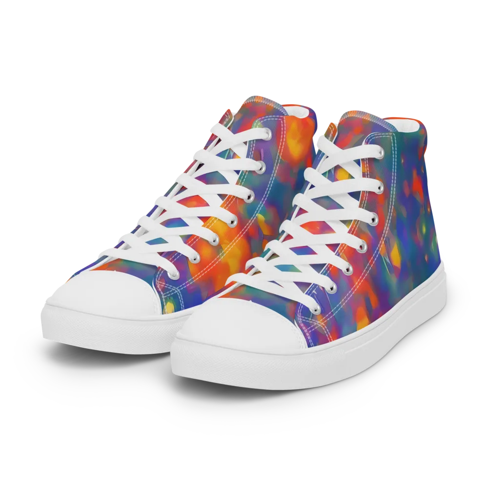 Nolde Nebula on Women's High Top Canvas Shoes — Left Front