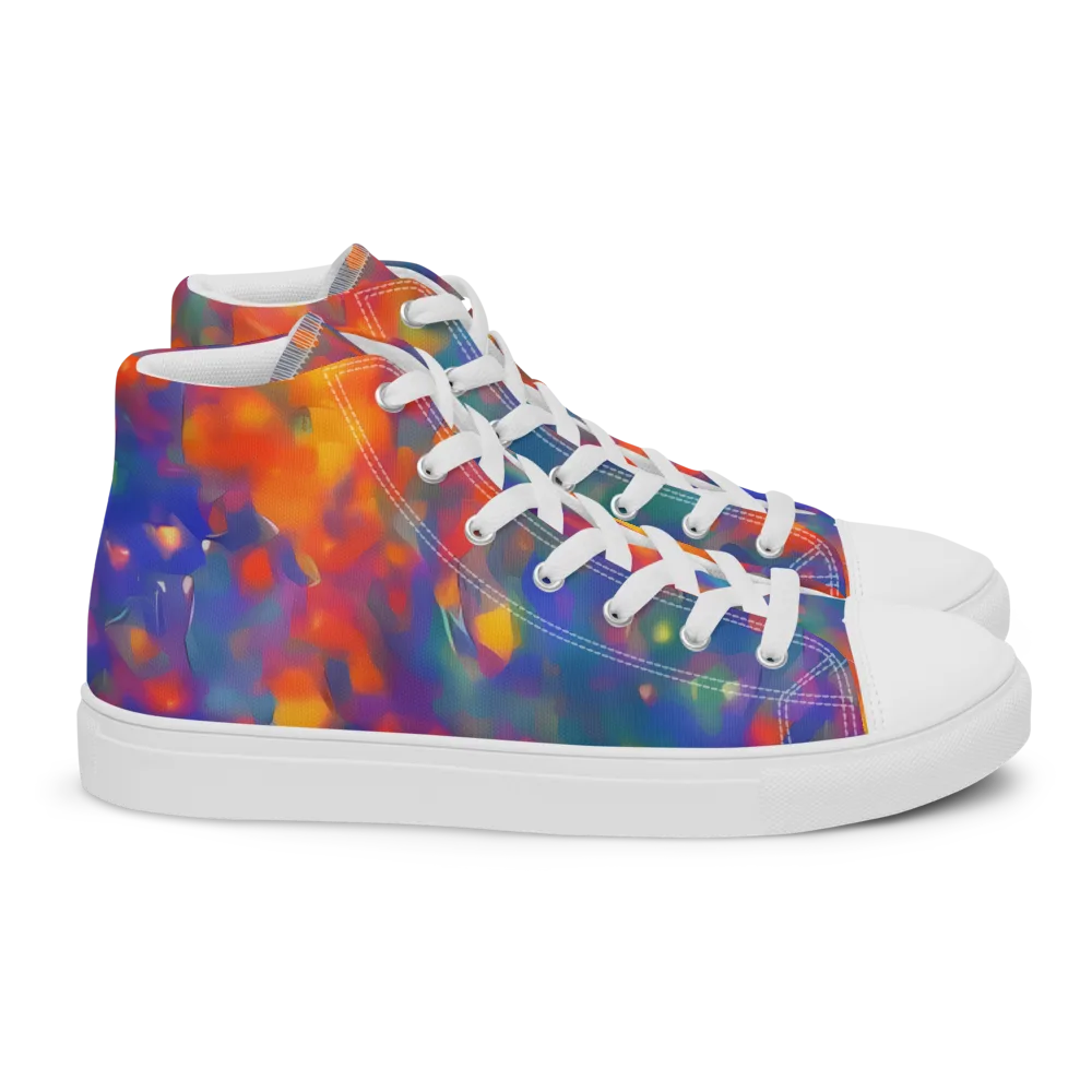 Nolde Nebula on Women's High Top Canvas Shoes — Right