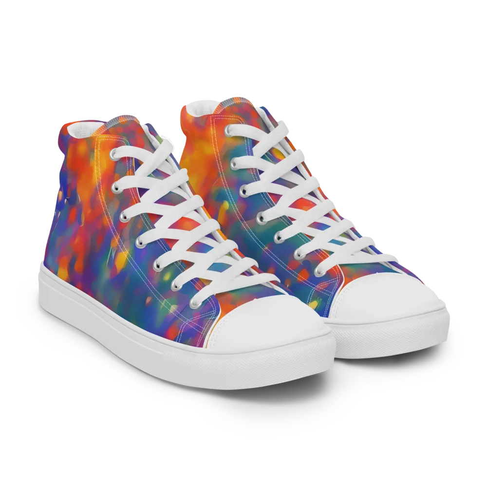 Nolde Nebula on Women's High Top Canvas Shoes — Right Front