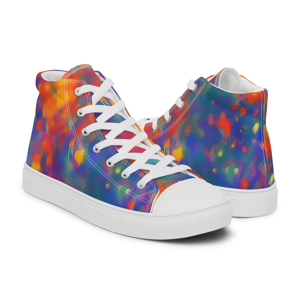 Nolde Nebula on Women's High Top Canvas Shoes — Right