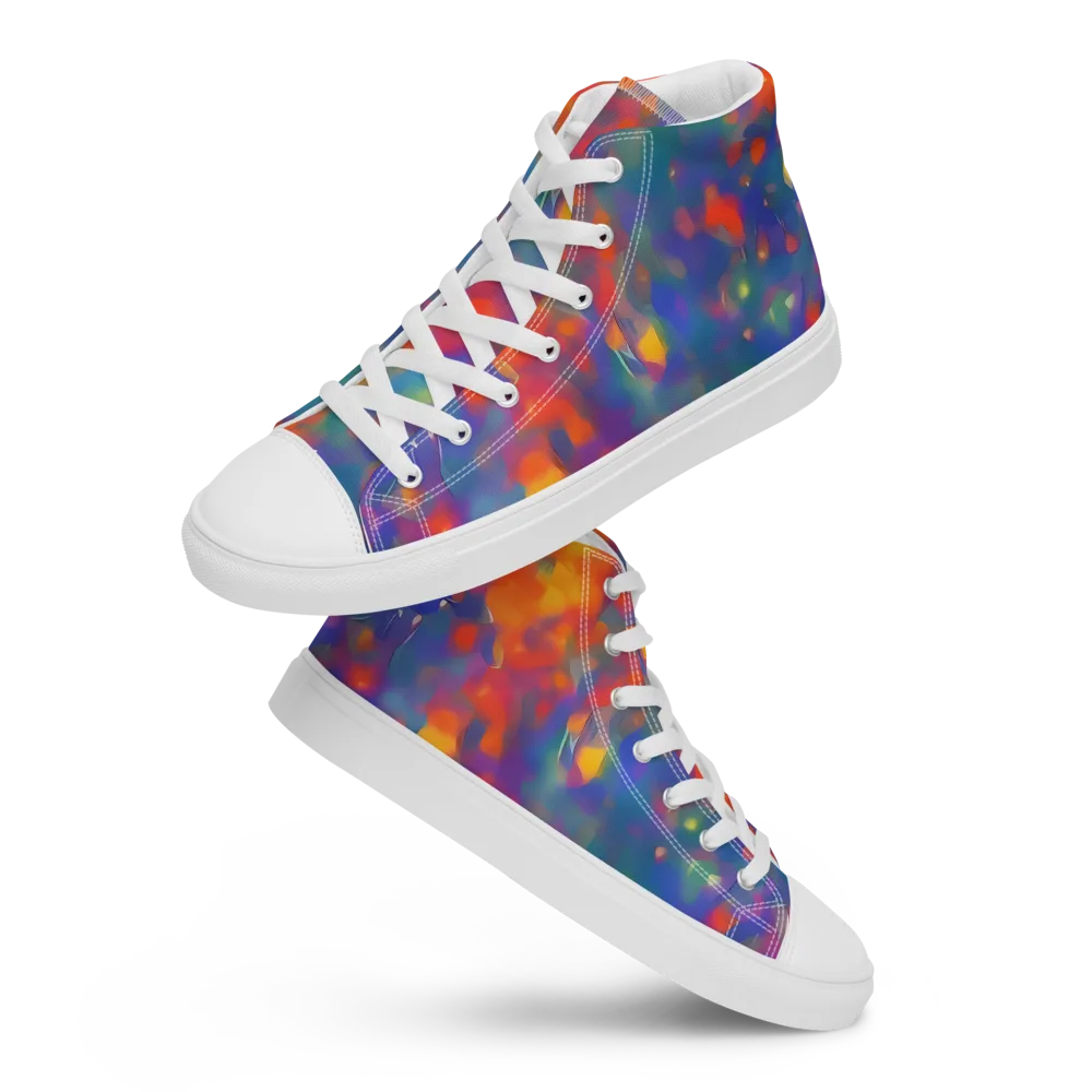 Nolde Nebula on Women's High Top Canvas Shoes — Front