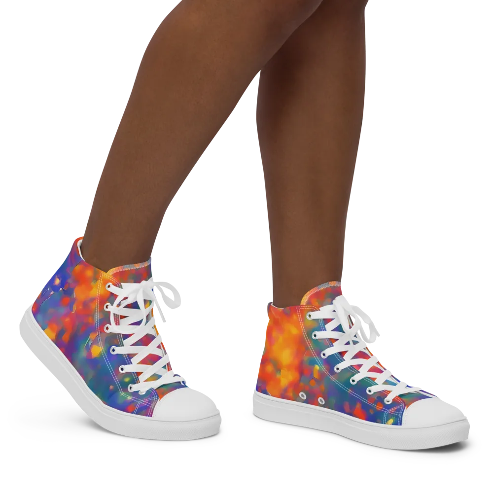 Nolde Nebula on Women's High Top Canvas Shoes — Right