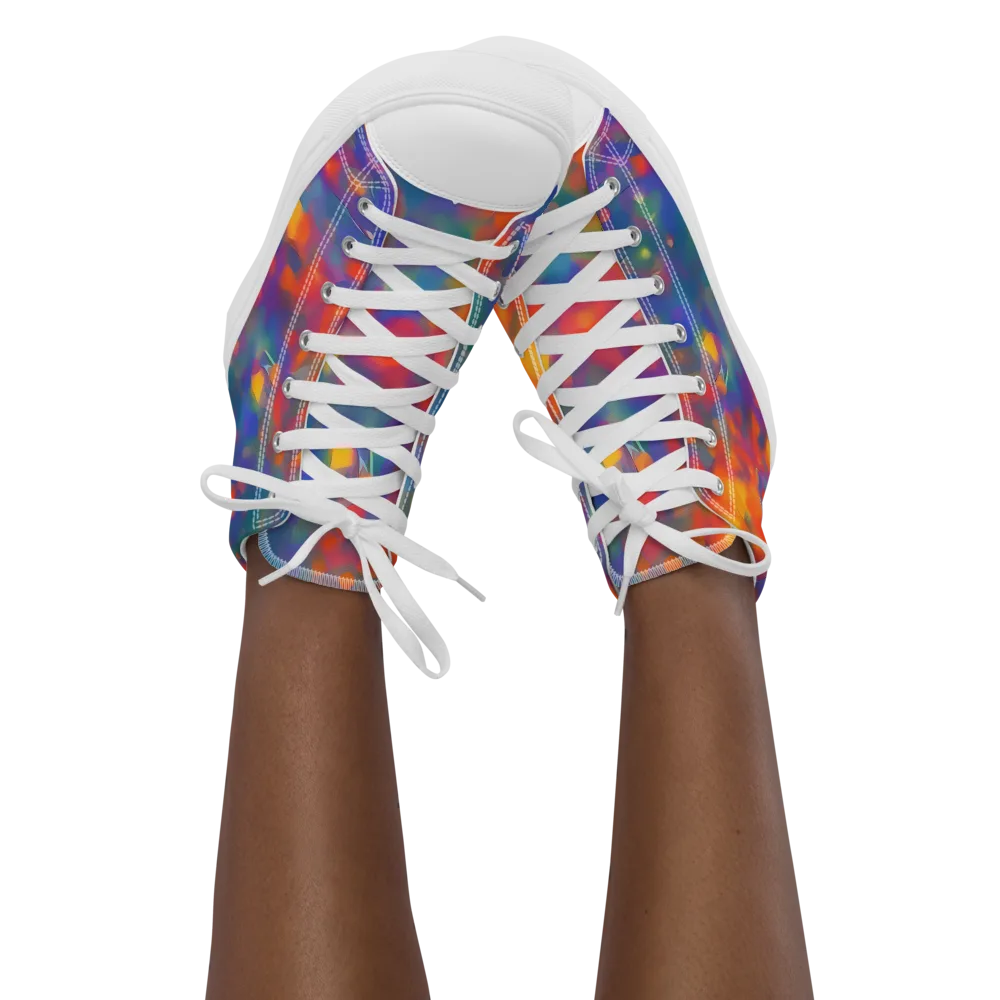 Nolde Nebula on Women's High Top Canvas Shoes — Front