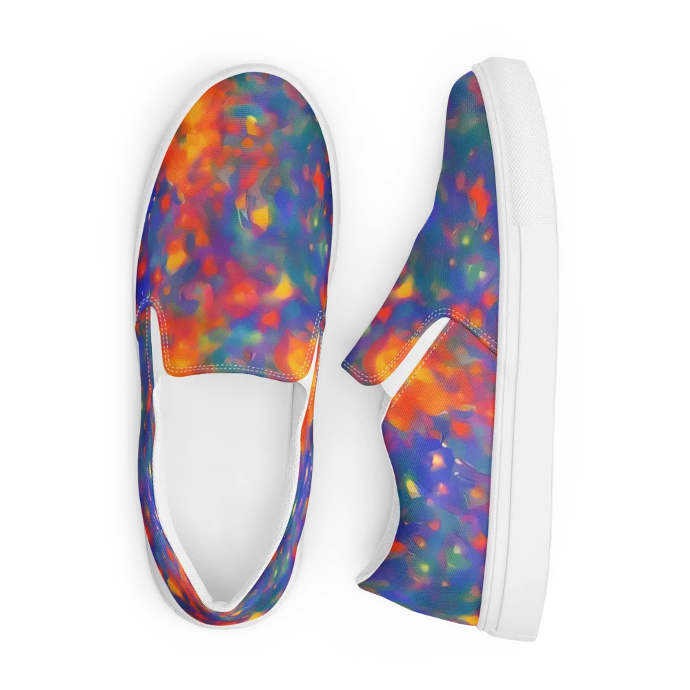 Nolde Nebula on Men's Slip-On Canvas Shoes — Front