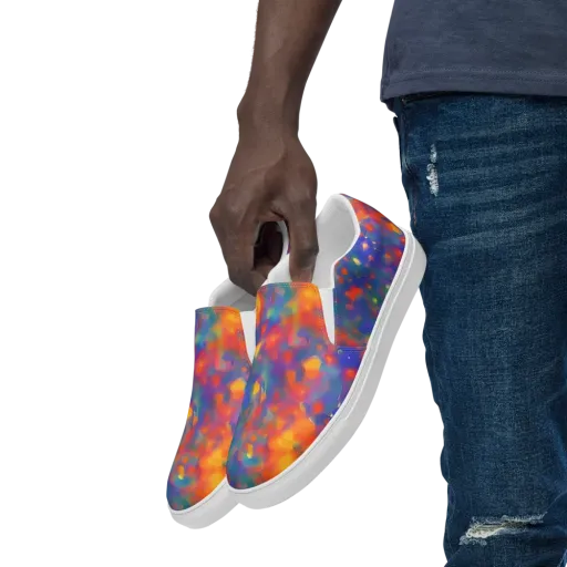 Nolde Nebula on a Men's Slip-On Canvas Shoes