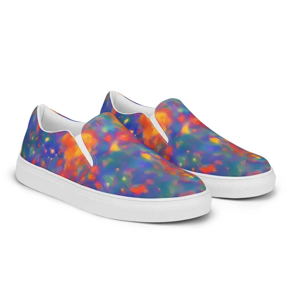 Nolde Nebula on Women's Slip-On Canvas Shoes — Right Front