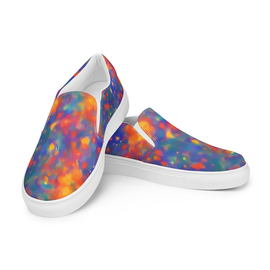Nolde Nebula on Women's Slip-On Canvas Shoes — Left Front