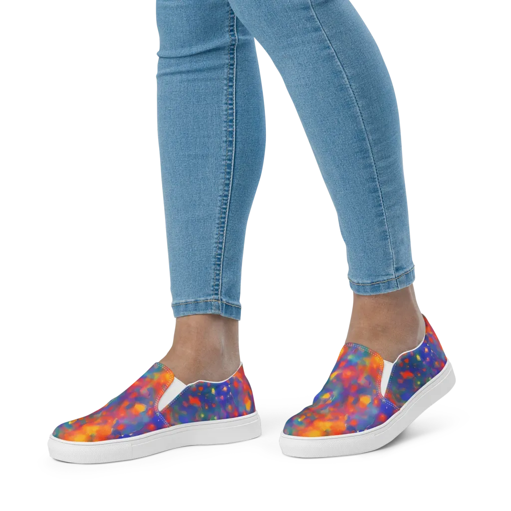 Nolde Nebula on Women's Slip-On Canvas Shoes — Front