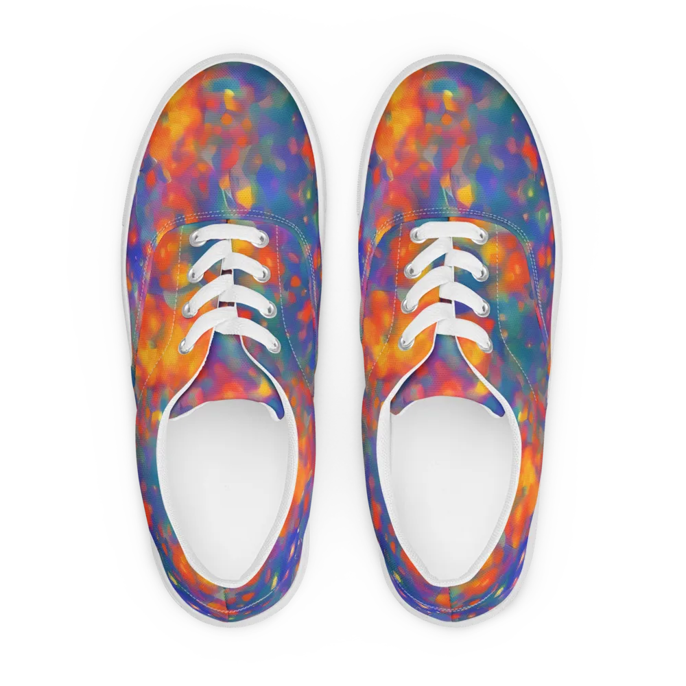 Nolde Nebula on Men's Lace-Up Canvas Shoes — Front