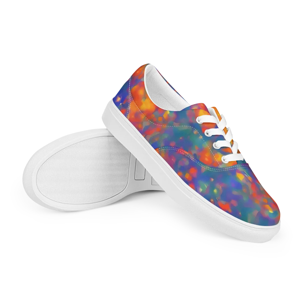 Nolde Nebula on Men's Lace-Up Canvas Shoes — Right Front
