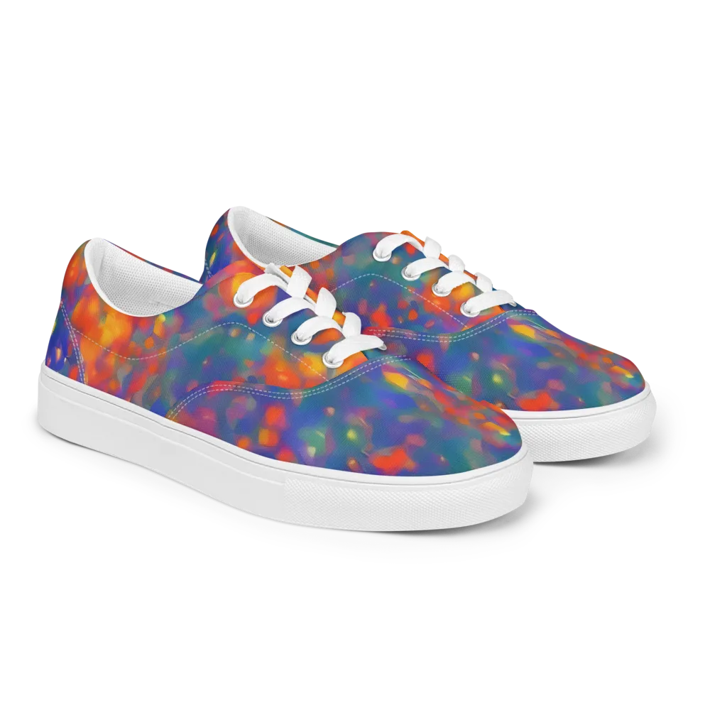 Nolde Nebula on Men's Lace-Up Canvas Shoes — Right Front