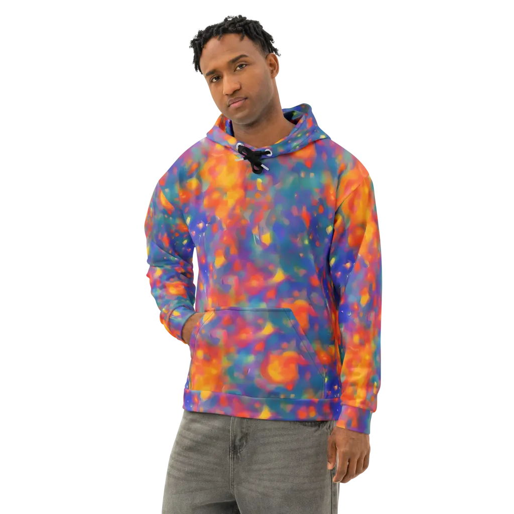 Nolde Nebula on Cotton Hoodie — Left Front