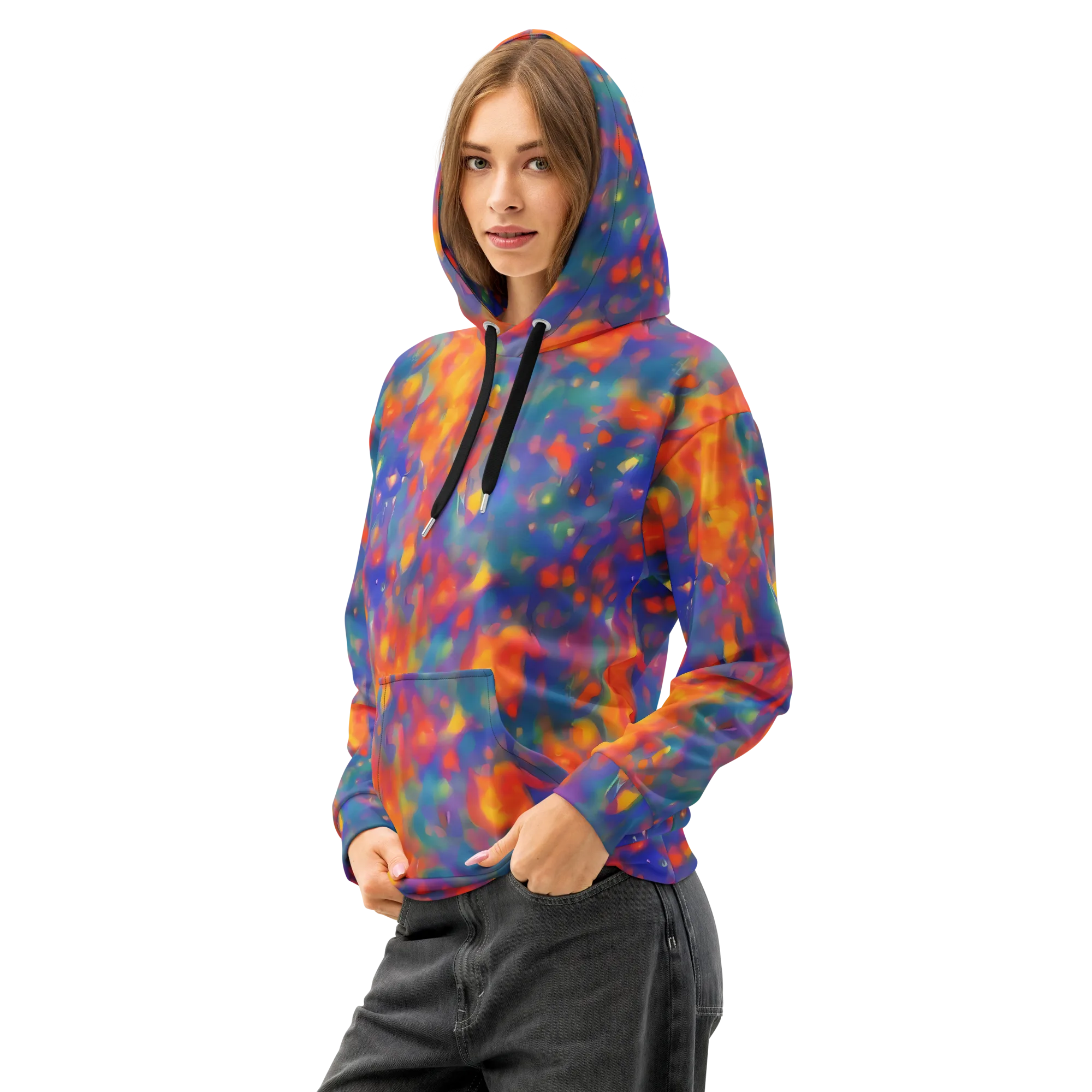 Nolde Nebula on Cotton Hoodie — Left Front