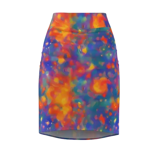 Nolde Nebula on a Pencil Skirt