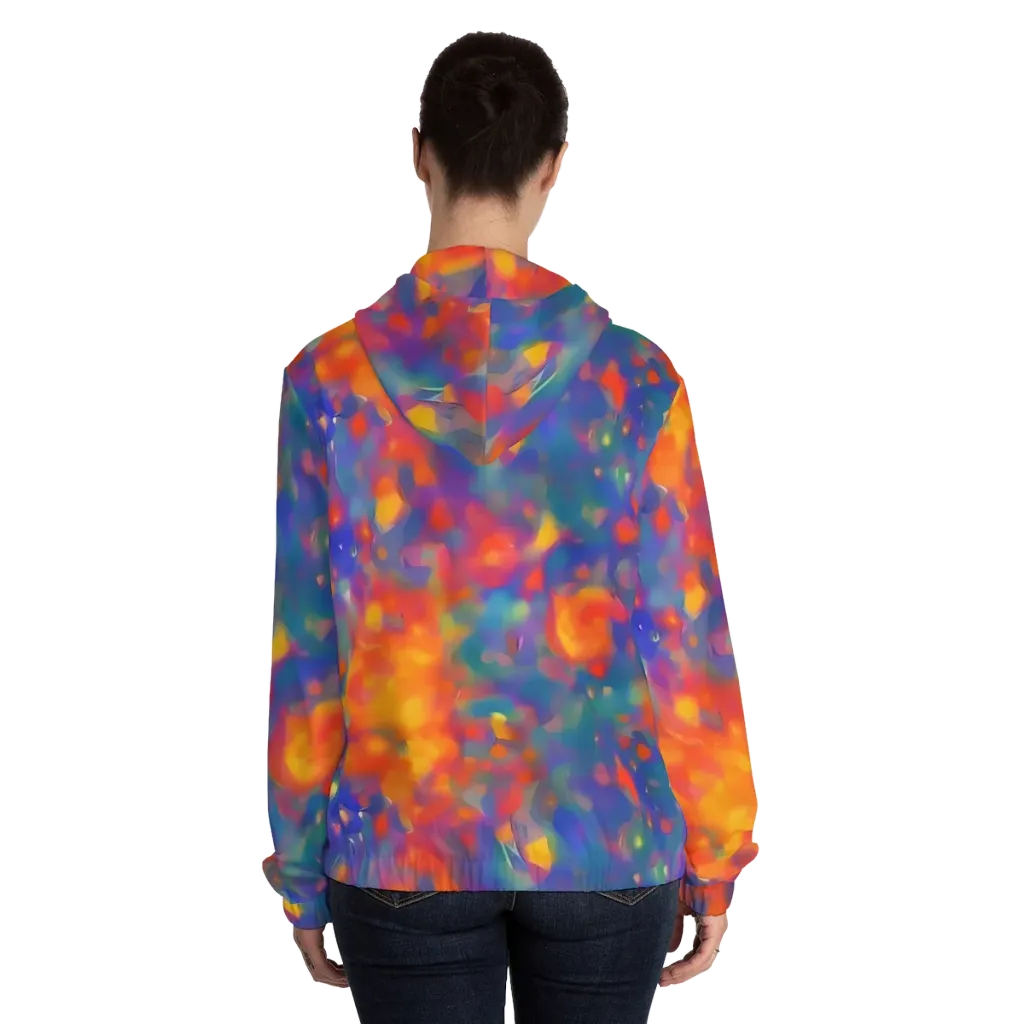 Nolde Nebula on Women's Full-Zip Hoodie — Back On Person