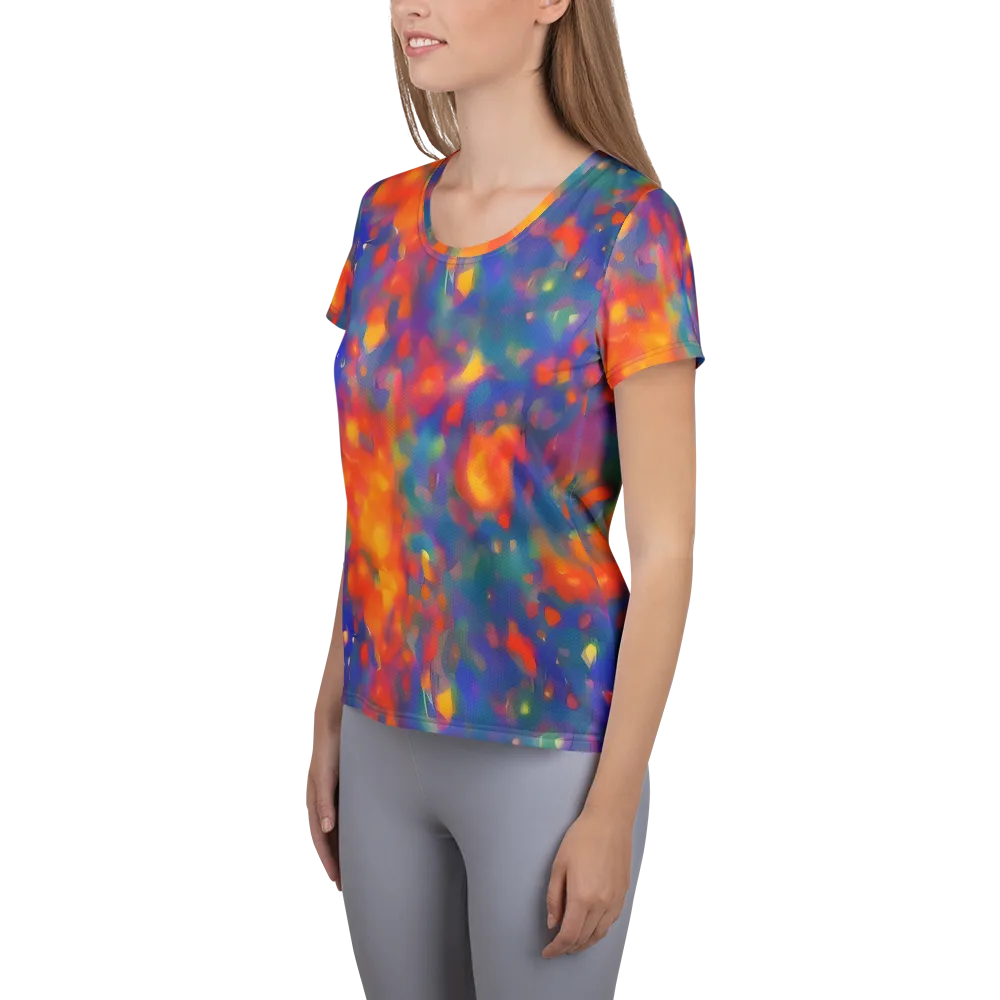 Nolde Nebula on Women's Athletic T-Shirt — Left