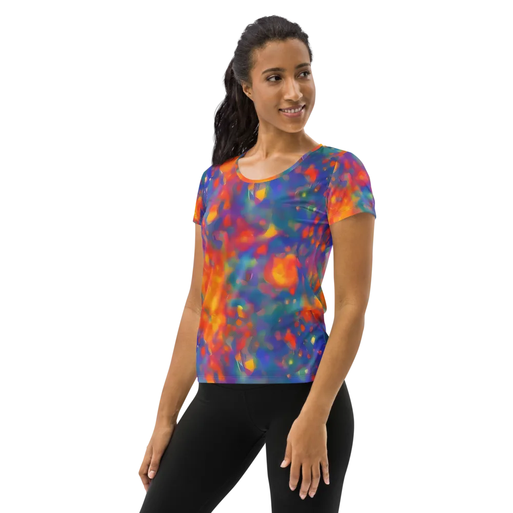 Nolde Nebula on Women's Athletic T-Shirt — Left