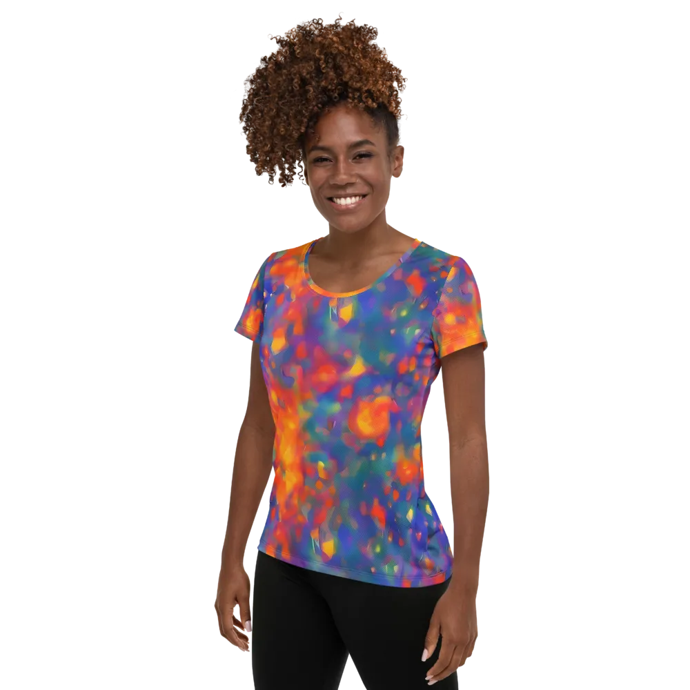 Nolde Nebula on Women's Athletic T-Shirt — Left
