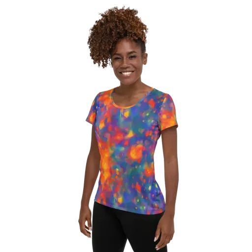 Nolde Nebula on a Women's Athletic T-Shirt