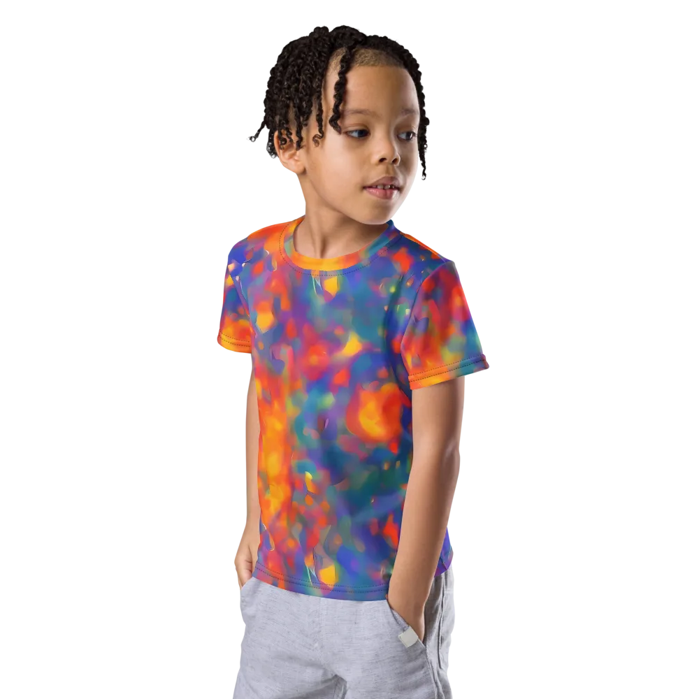 Nolde Nebula on Kids Crew Neck T-Shirt — Left Front