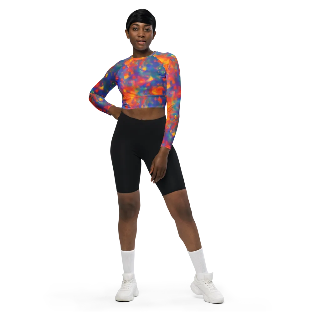 Nolde Nebula on Long Sleeve Crop Top — Front