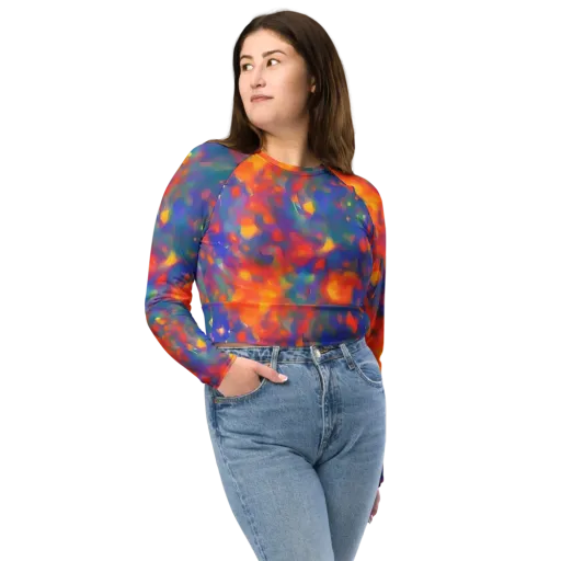 Nolde Nebula on a Long Sleeve Crop Top