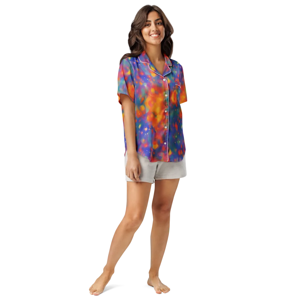 Nolde Nebula on Women's Short Sleeve Pajama Top — Front