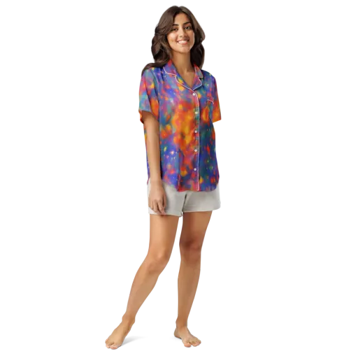 Nolde Nebula on a Women's Short Sleeve Pajama Top