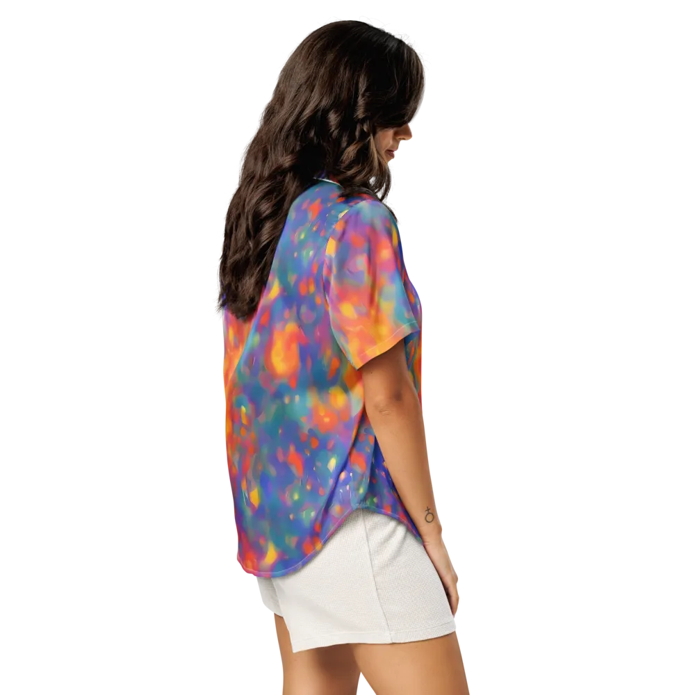 Nolde Nebula on Women's Short Sleeve Pajama Top — Right Back