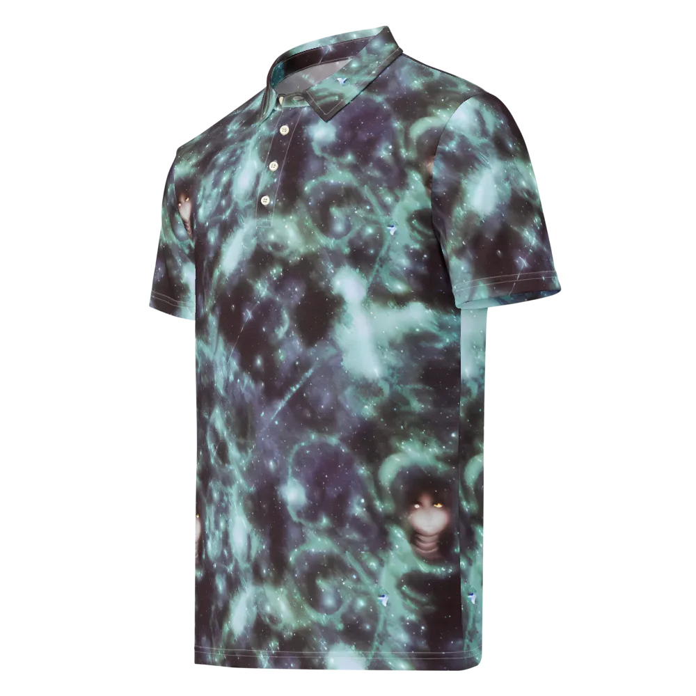 Roversi Nebula on Men's Slim Fit Polo Shirt — Left Front