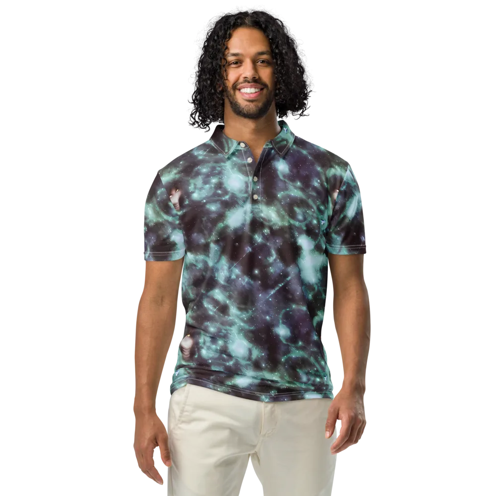 Roversi Nebula on Men's Slim Fit Polo Shirt — Front