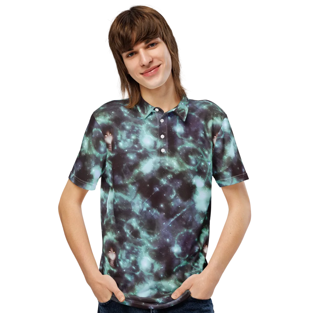 Roversi Nebula on Men's Slim Fit Polo Shirt — Front