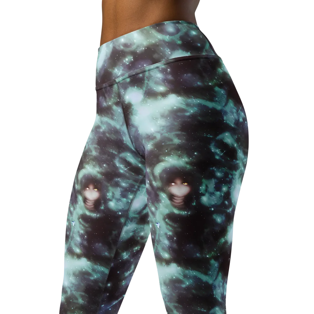 Roversi Nebula on Yoga Leggings — Left Front