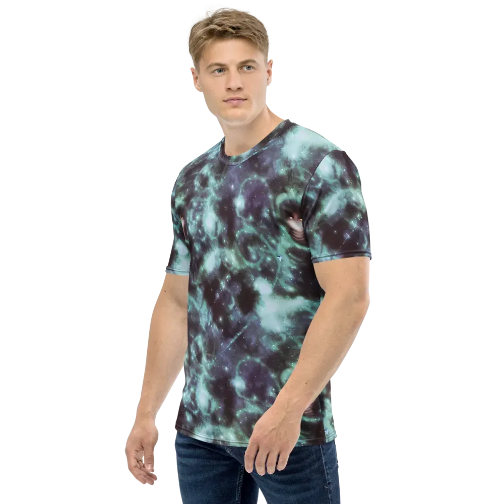 Roversi Nebula on Men's Crew Neck T-Shirt — Left