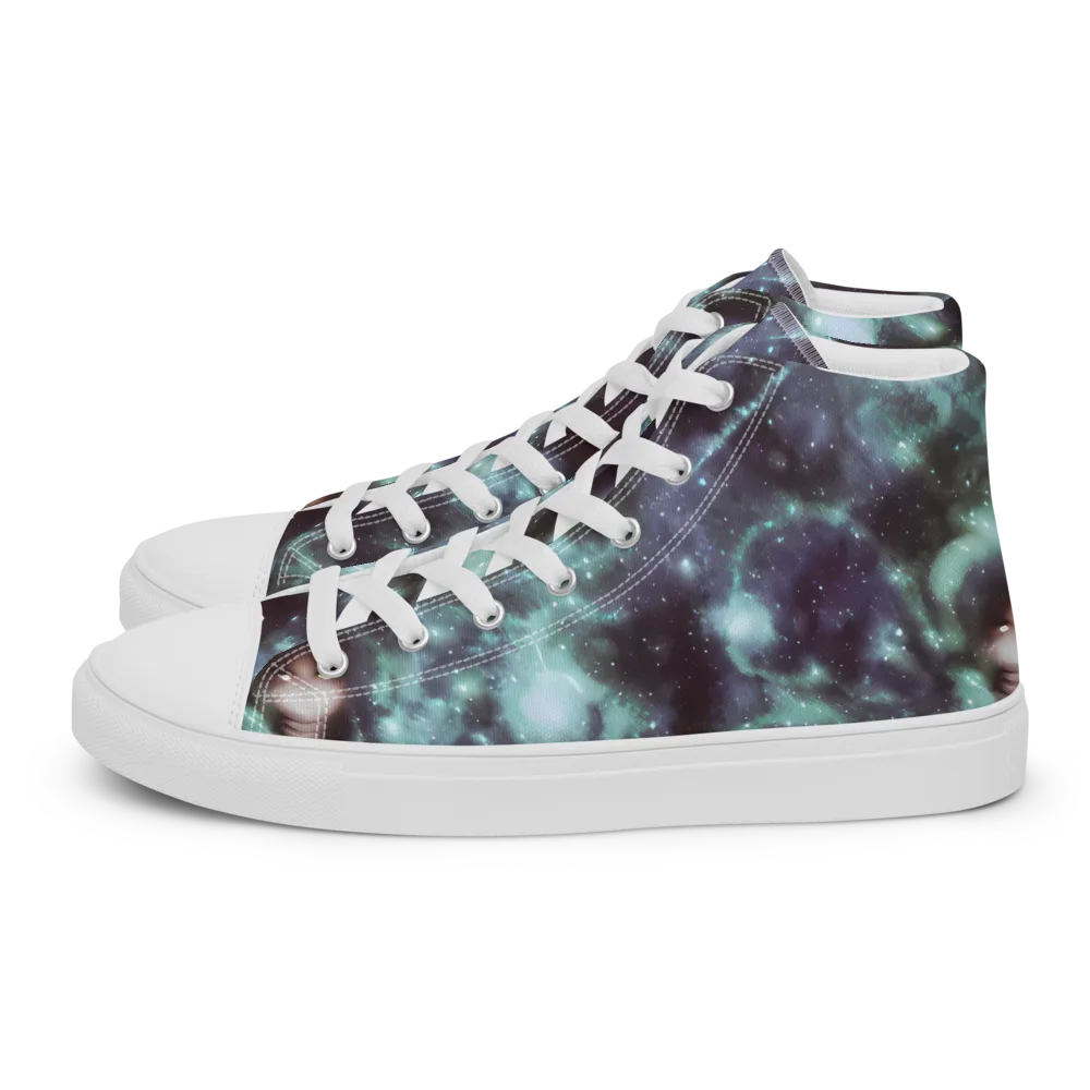 Roversi Nebula on Men's High Top Canvas Shoes — Left