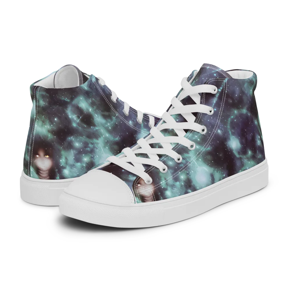 Roversi Nebula on Men's High Top Canvas Shoes — Left
