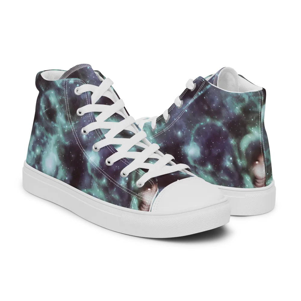 Roversi Nebula on Men's High Top Canvas Shoes — Right
