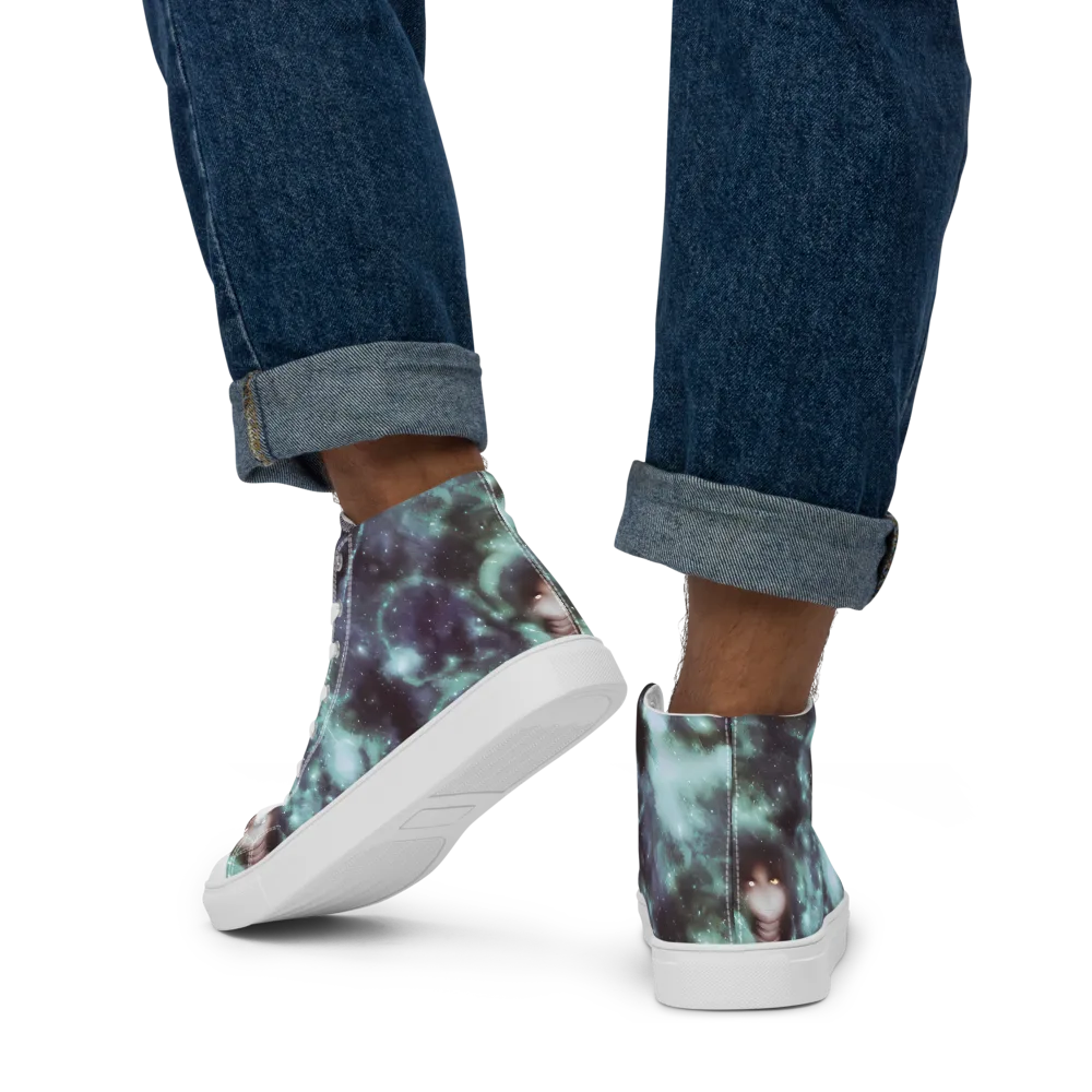 Roversi Nebula on Men's High Top Canvas Shoes — Back