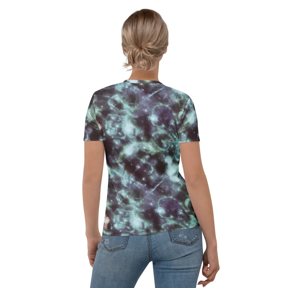 Roversi Nebula on Women's Crew Neck T-Shirt — Back