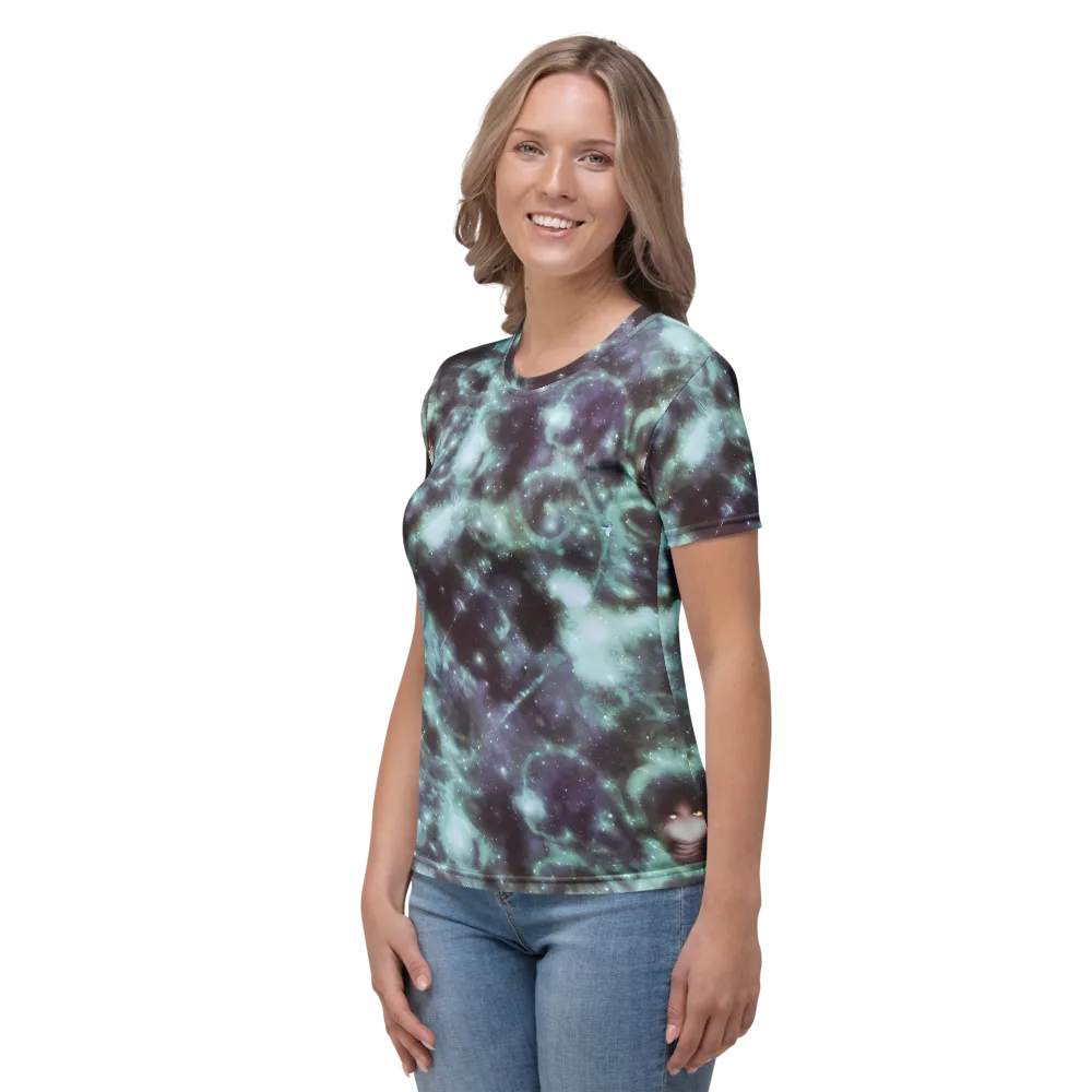 Roversi Nebula on Women's Crew Neck T-Shirt — Left
