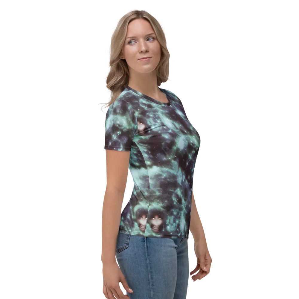 Roversi Nebula on Women's Crew Neck T-Shirt — Right